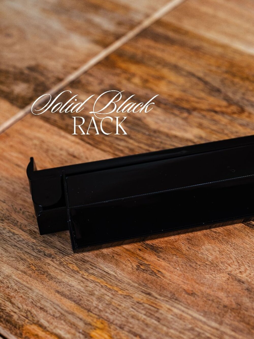 Black Acrylic Mah Jongg Racks with Pushers – 18.5" (Set of 4)
